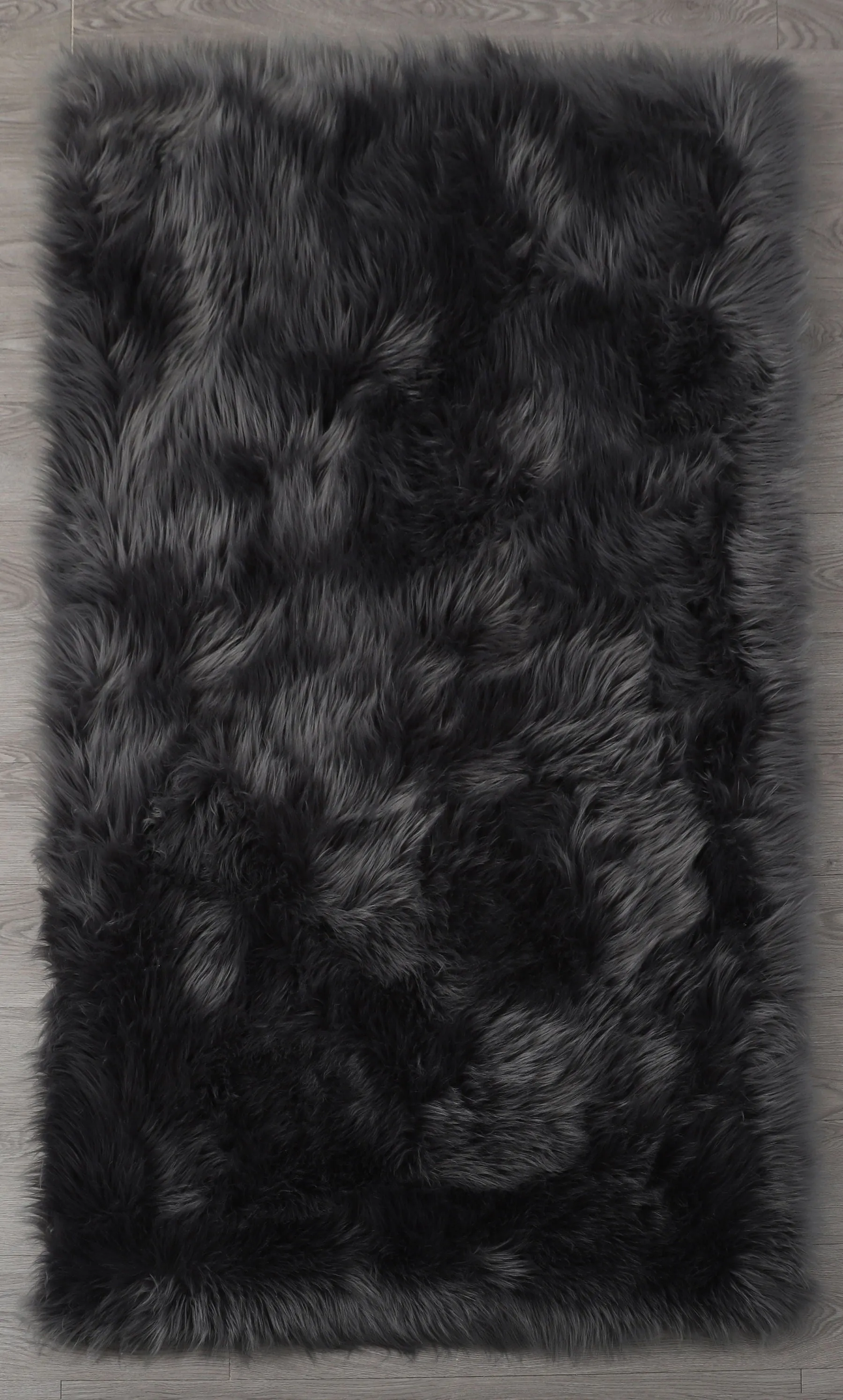 Cozy Collection Ultra Soft Fluffy Faux Fur Sheepskin Area Rug Gray
