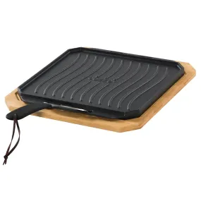 Cozze  | Reversible Cast Iron Pan with Bamboo Tray