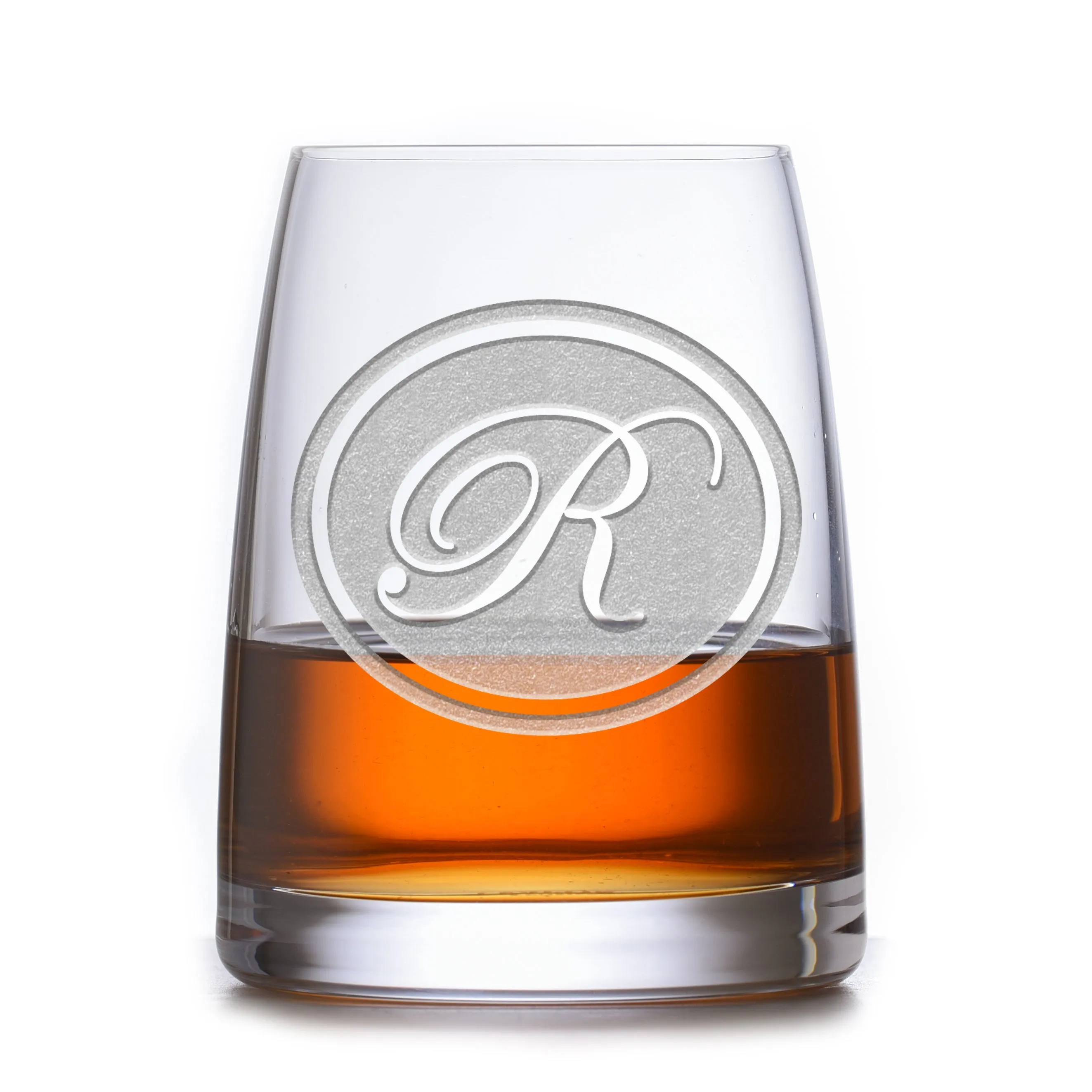 Custom Engraved Rocks DOF Glass, Stolzle Crystal