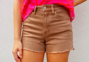 Dillon Super High Rise Raw Hem Short