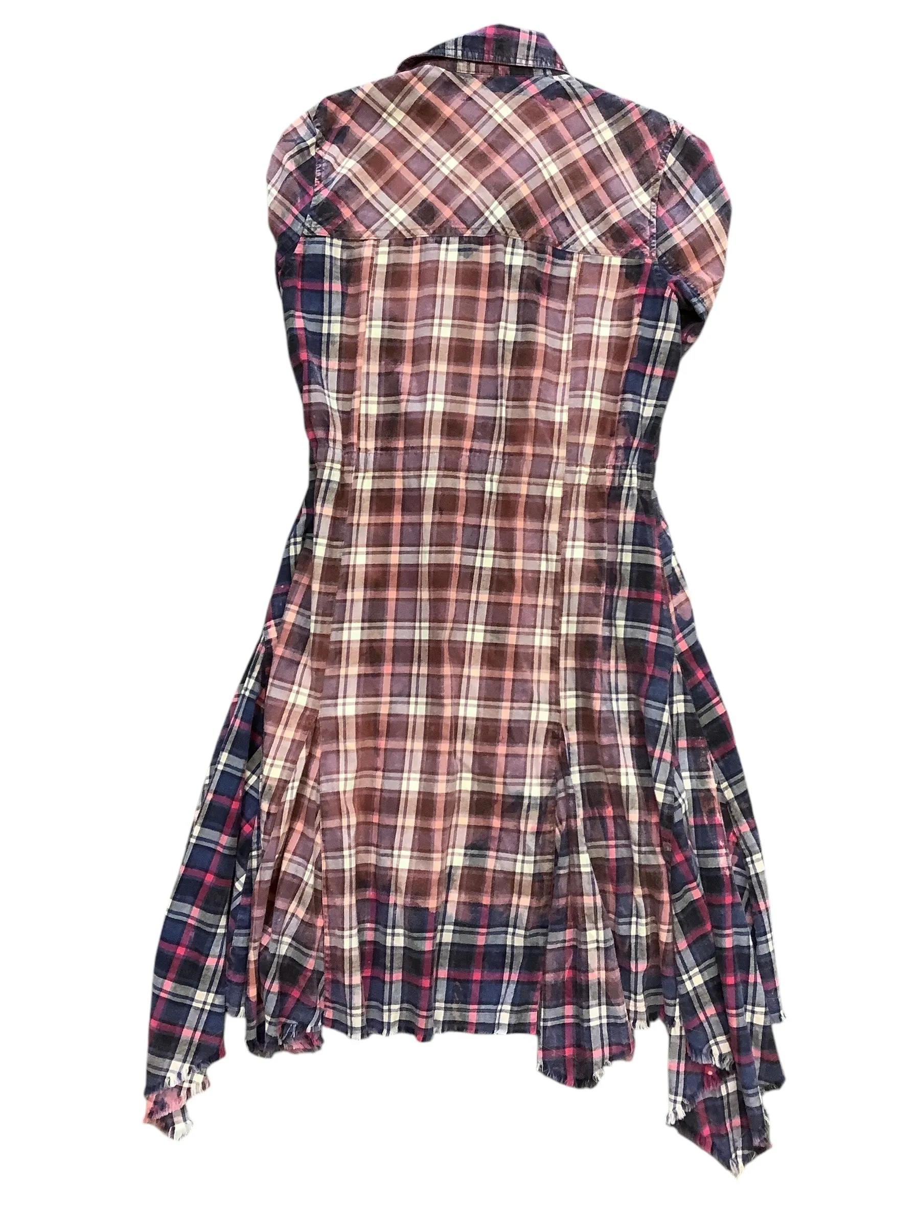 Dress Casual Midi By Aratta Silent Journey In Plaid Pattern, Size: Xs