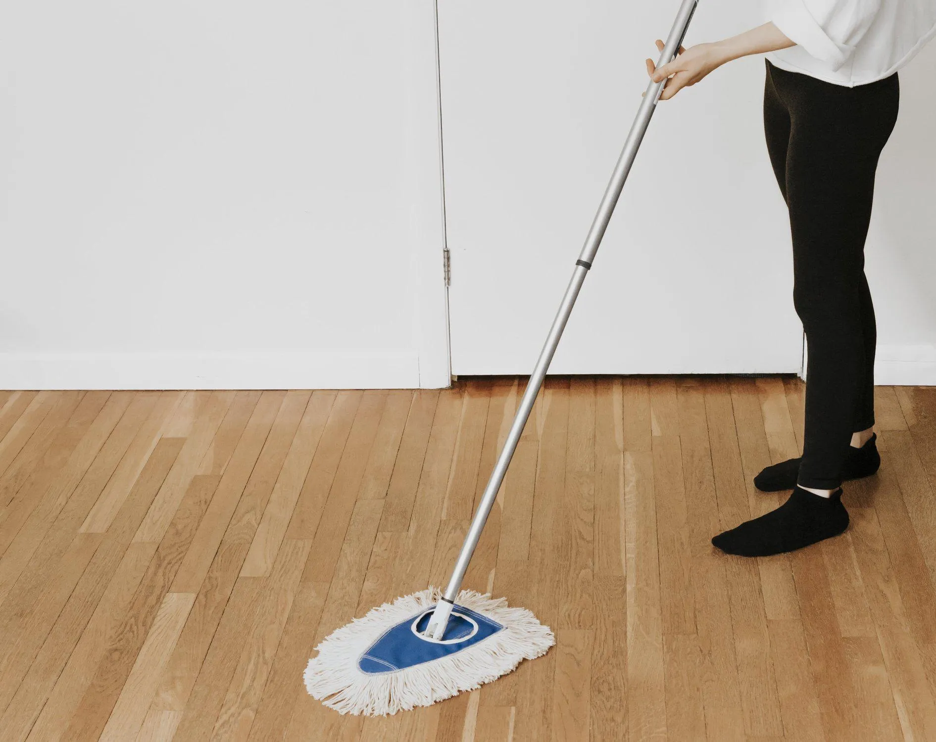 Dry Dust Mop Head With Frame & Adjustable Handle