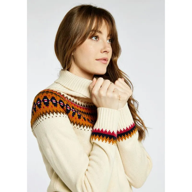 Dubarry Riverdale Ladies Fairisle Jumper - Chalk