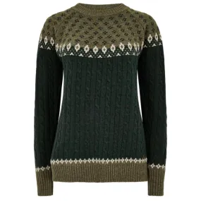 Dubarry Thornfield Fairisle Ladies Knit Jumper - Olive