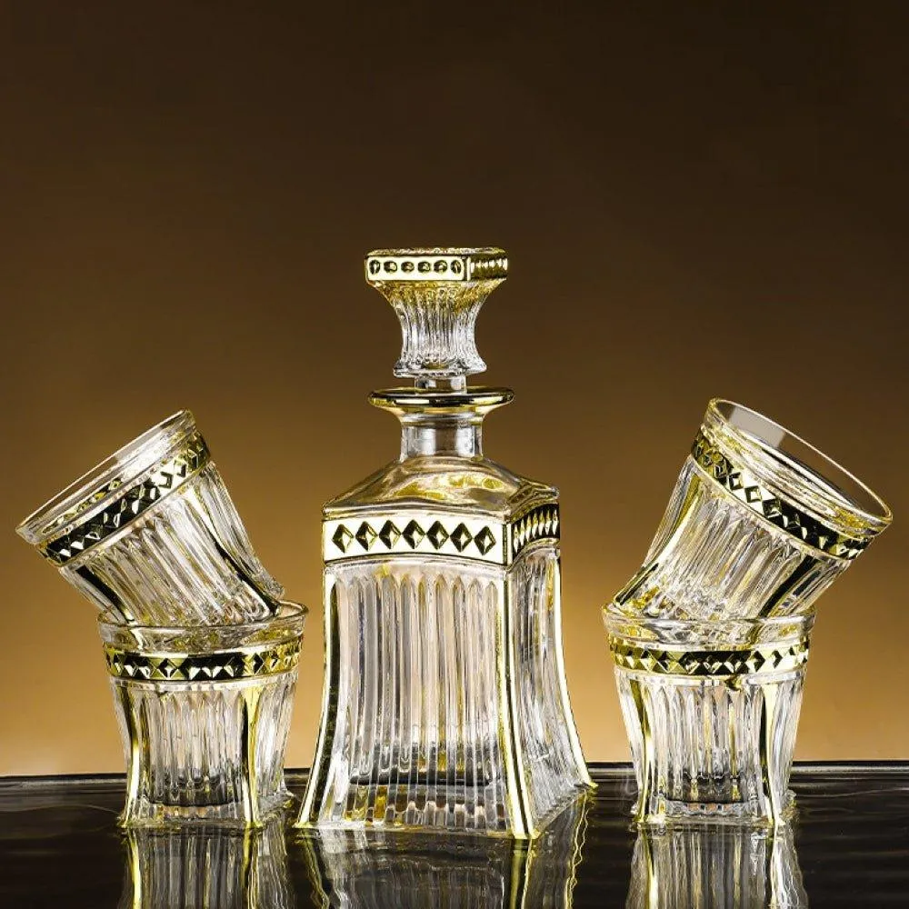 Durable High-Quality Whiskey Decanter and Glasses Set Gift Box