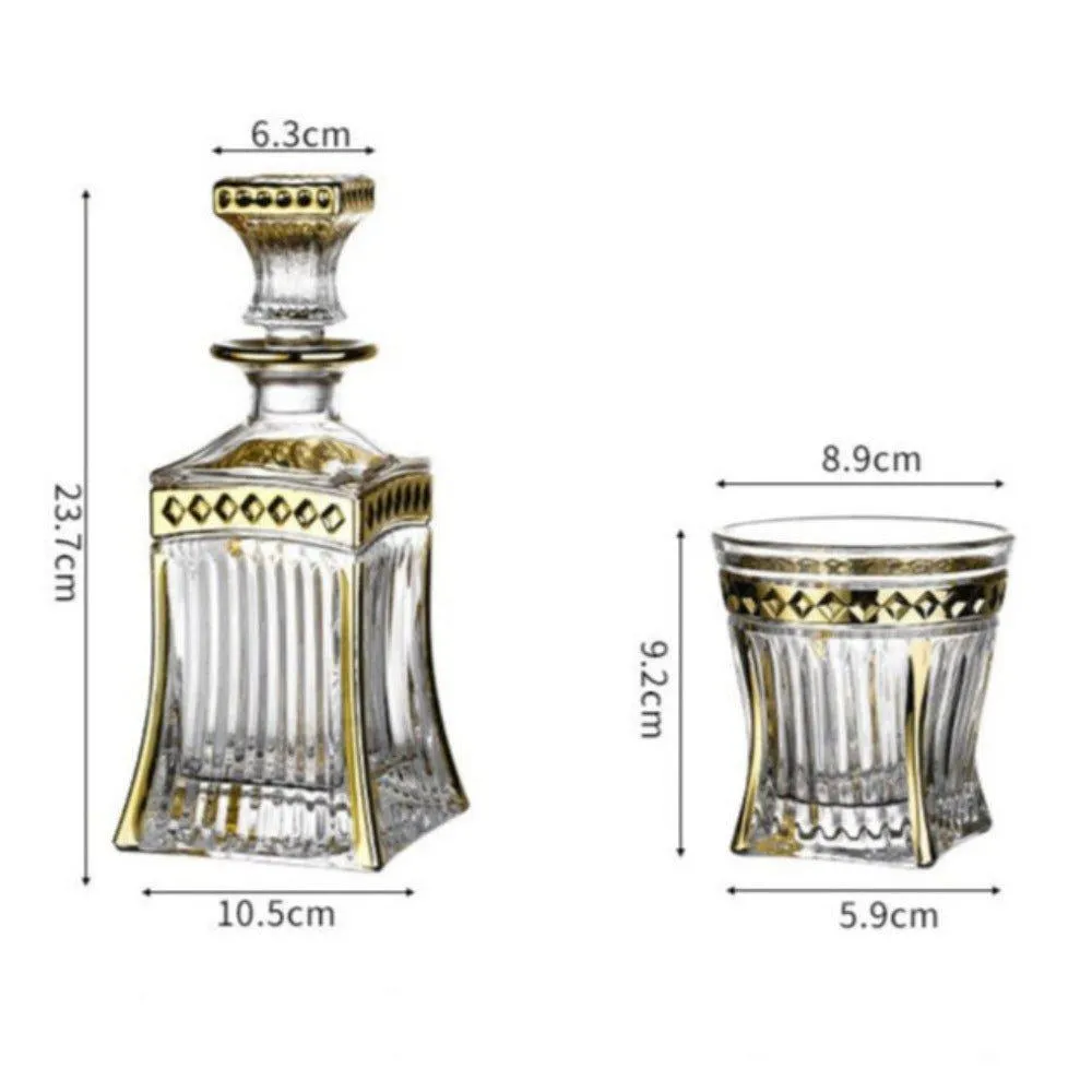 Durable High-Quality Whiskey Decanter and Glasses Set Gift Box