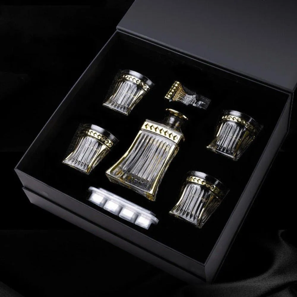 Durable High-Quality Whiskey Decanter and Glasses Set Gift Box