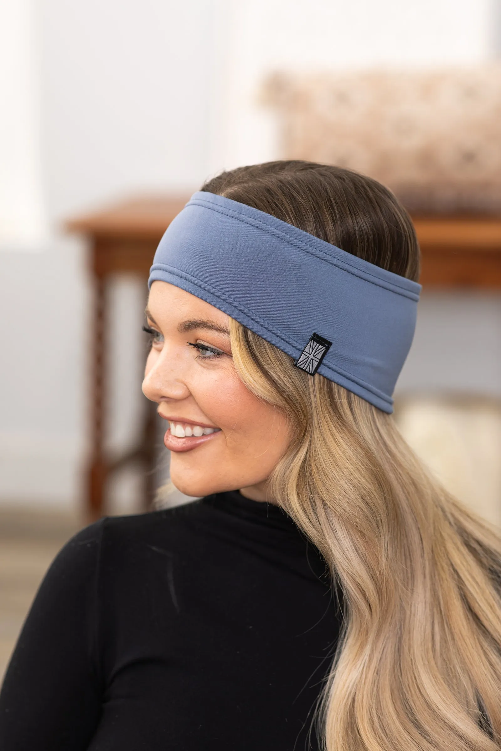 Dusty Blue Thermal Knit Headband