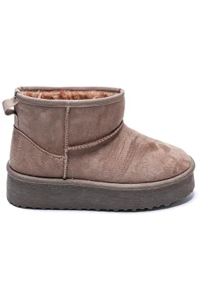 Ellie Boot High | Taupe | Bamsestøvler fra Avery