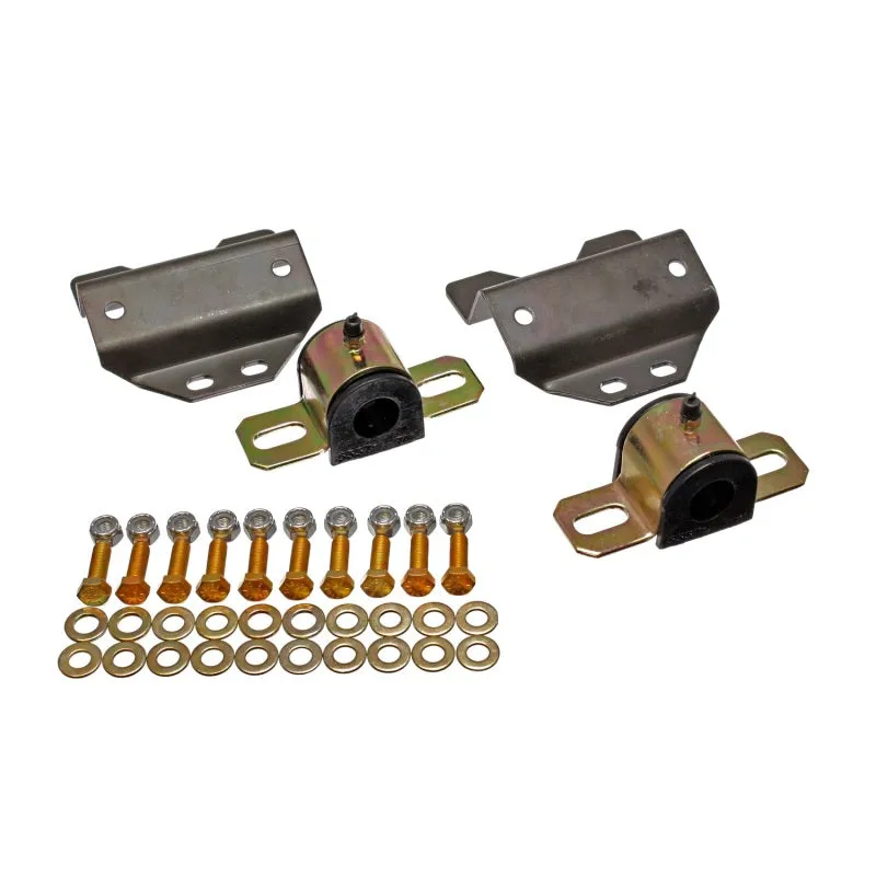 Energy Suspension Hyper-Flex Front Sway Bar Bushing - Greasable - 0.938 in Bar - Black / Cadmium - Mopar A-Body / B-Body 1965-72