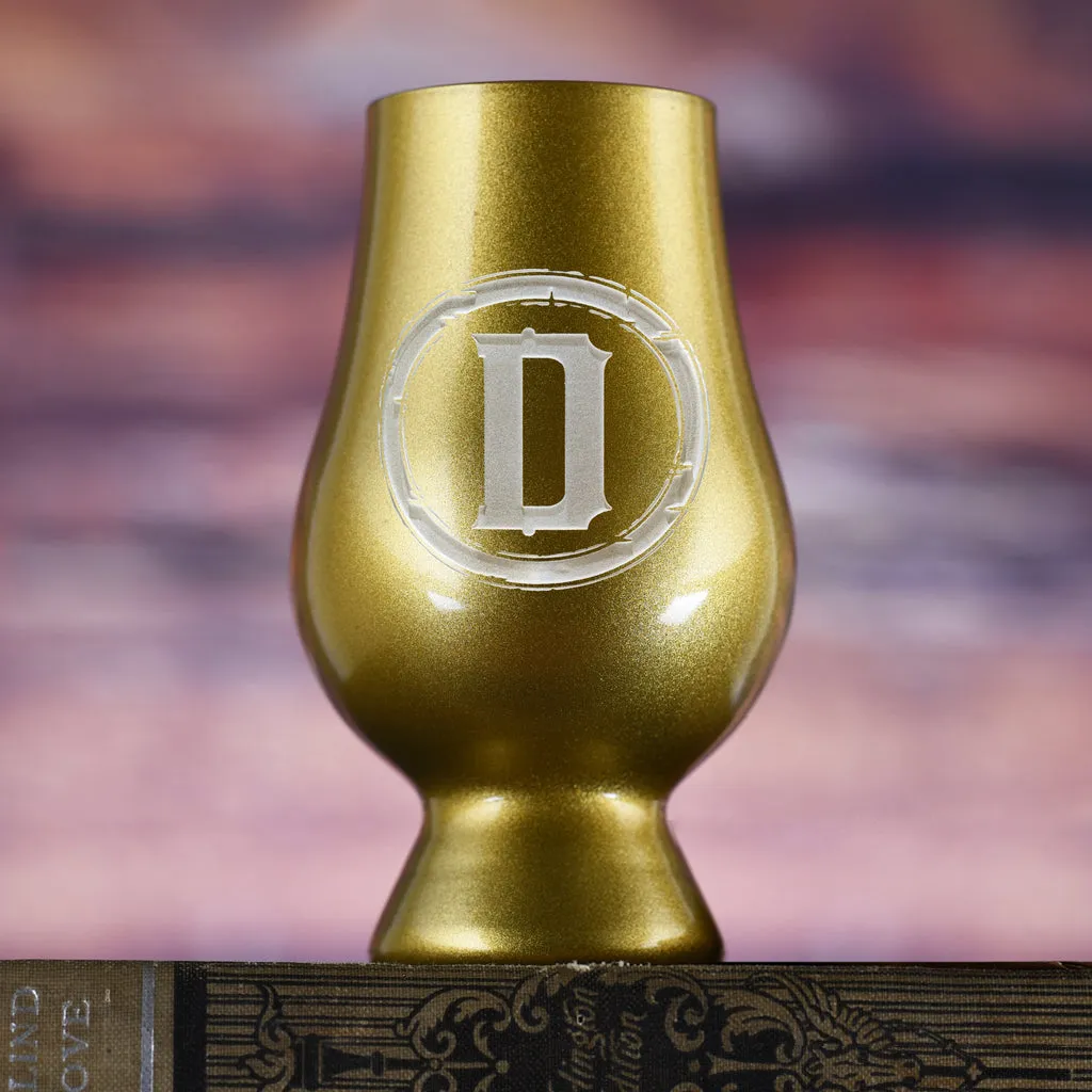 Engraved Gold Glencairn Whisky Glass With Monogram