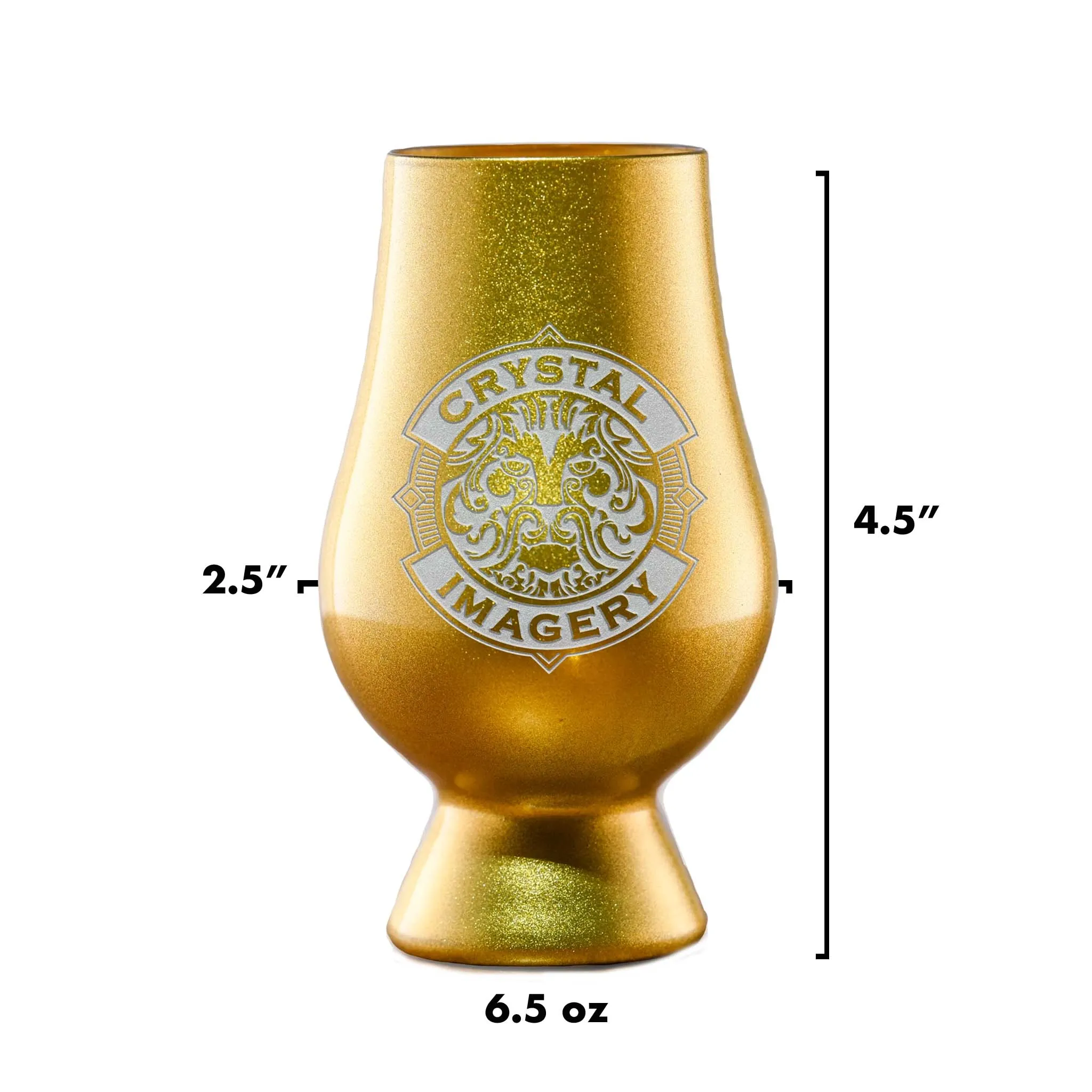 Engraved Gold Glencairn Whisky Glass With Monogram
