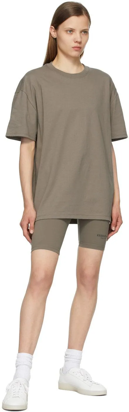 Essentials Taupe Athletic Bike Shorts