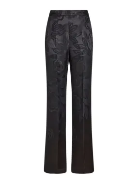 Etro Jacquard Palazzo Trousers in Nero