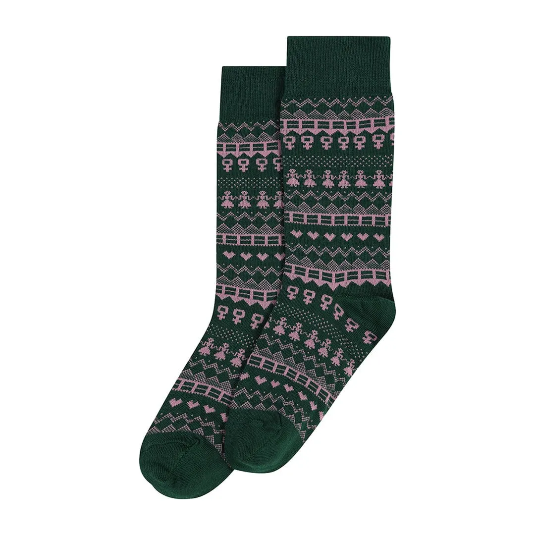 Fairisle feminist socks