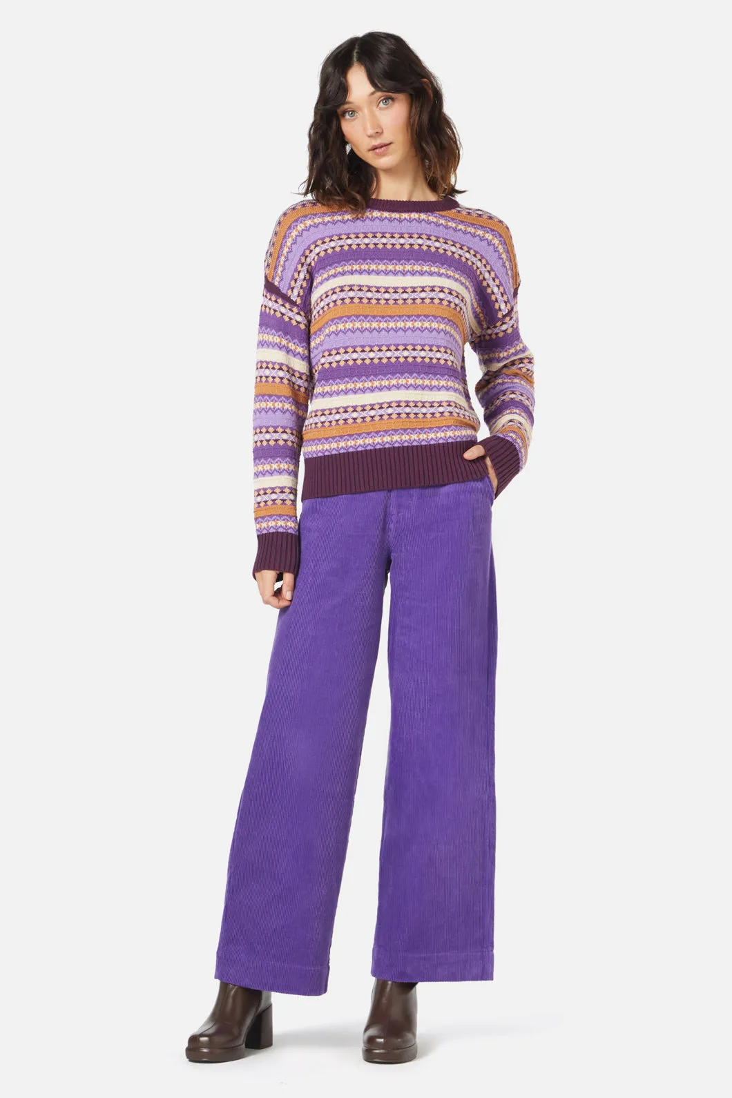 Fairisle Sweater Lilac