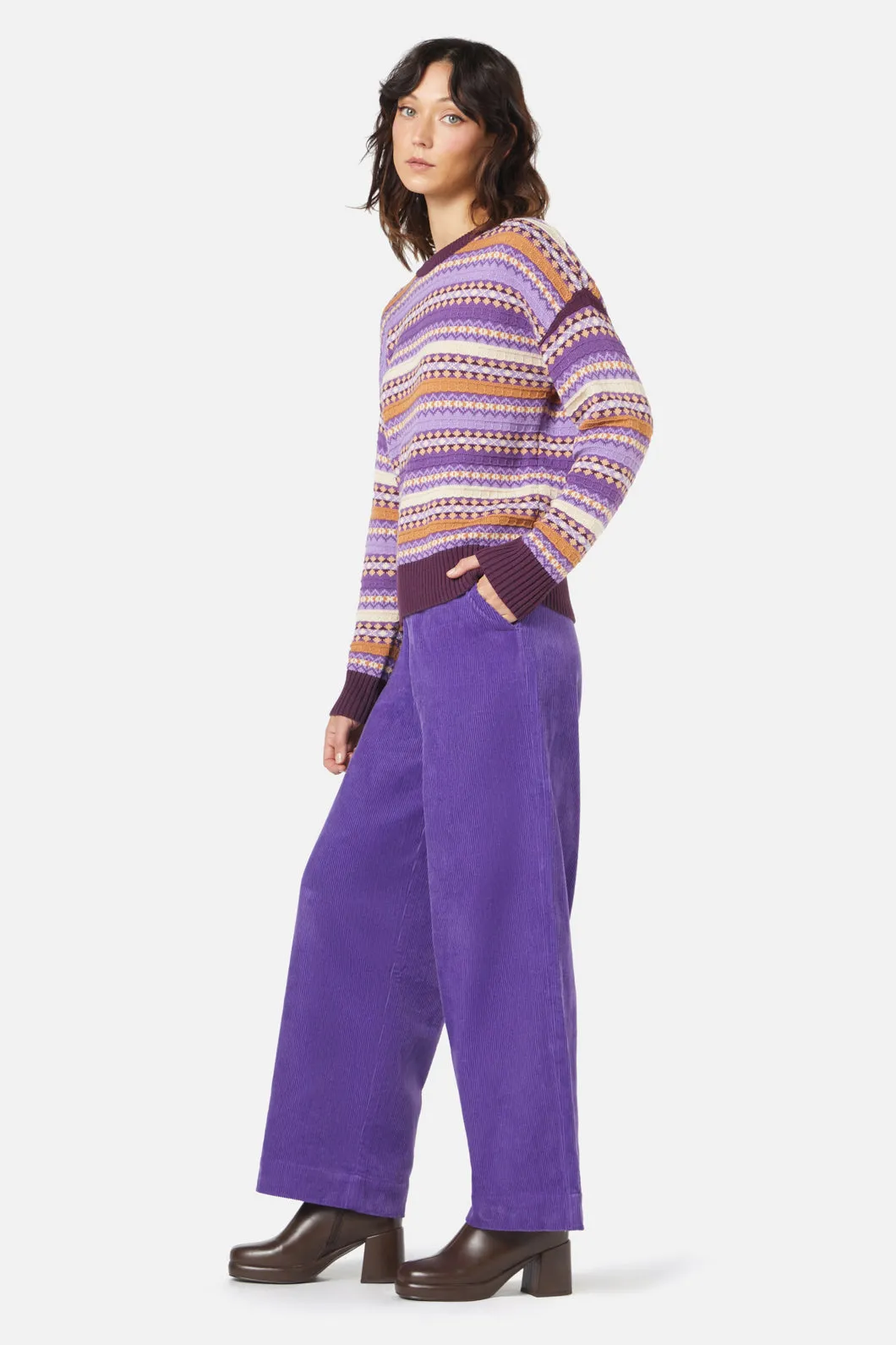 Fairisle Sweater Lilac