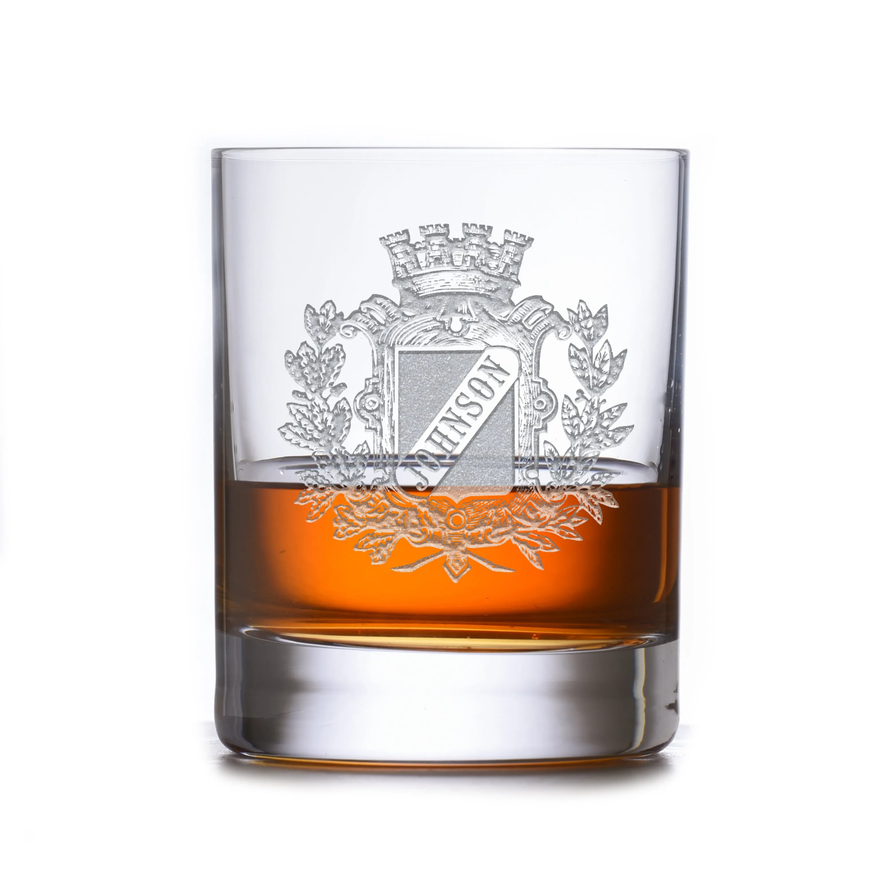 Family Crest Stolzle Crystal Rocks DOF Glass