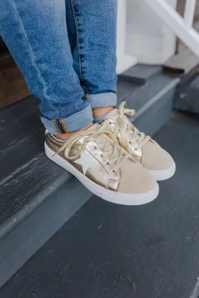 FINAL SALE Starlight Golden Sneaker Slides