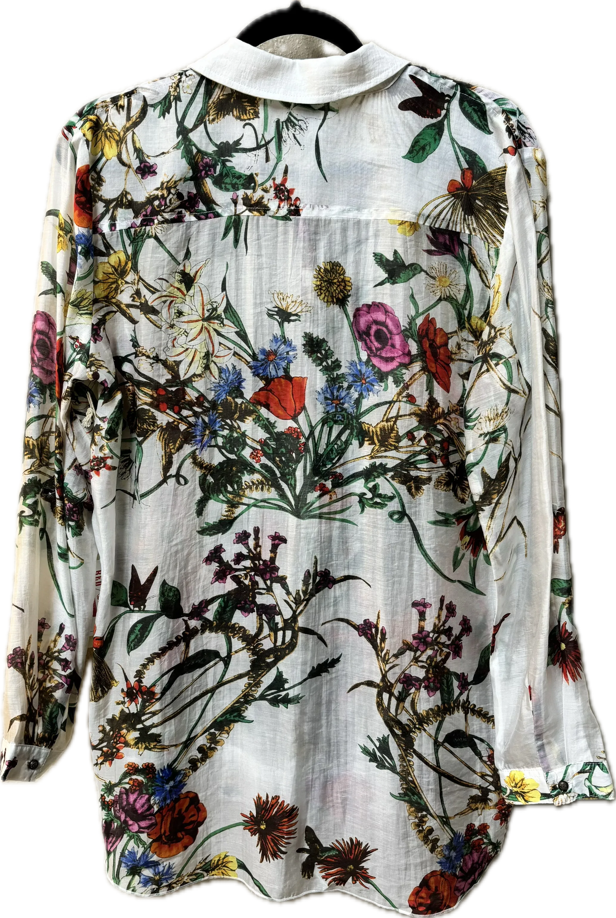 Floral Print Blouse Women's Embroidery Embellished Aratta Brand Lilia