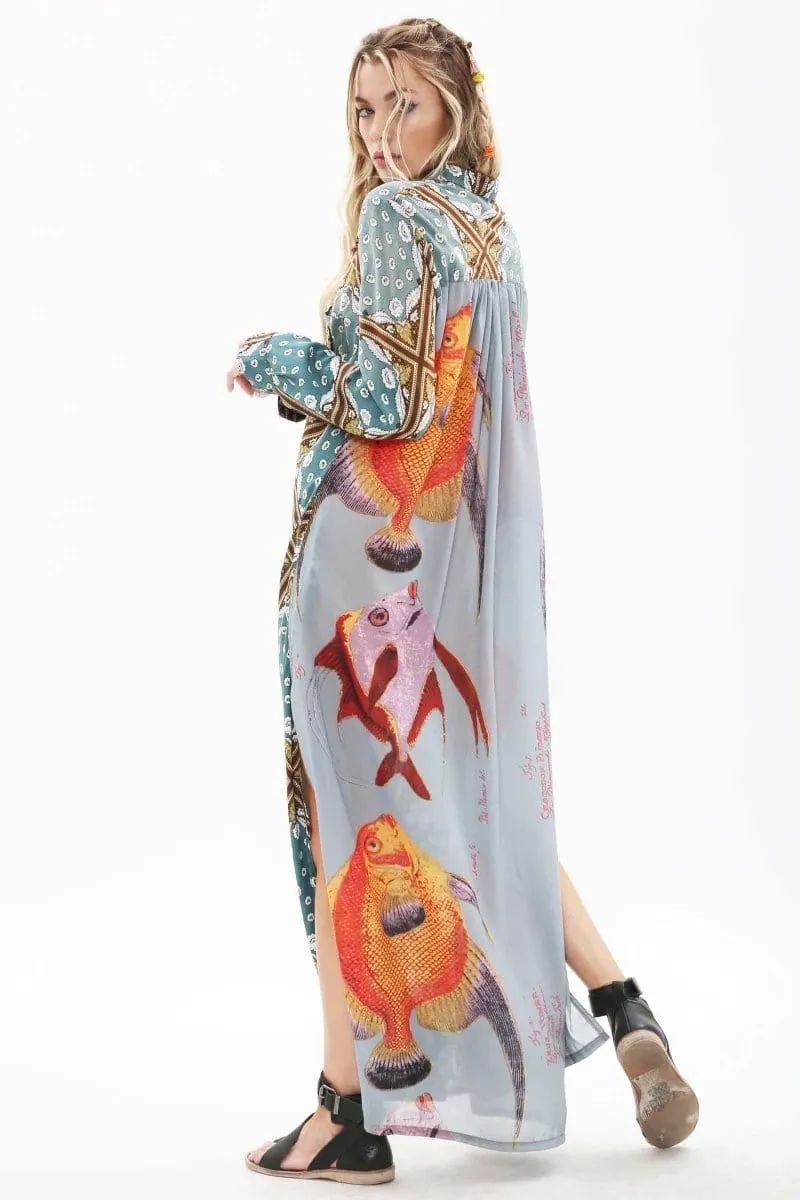 Flying Fish Maxi Duster Shirt