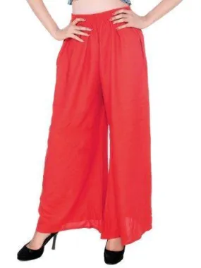 Gajar Plain Rayon Plazzo Pants