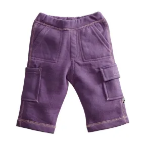 Girl's Bamboo Soft Cargo Pants - Eggplant