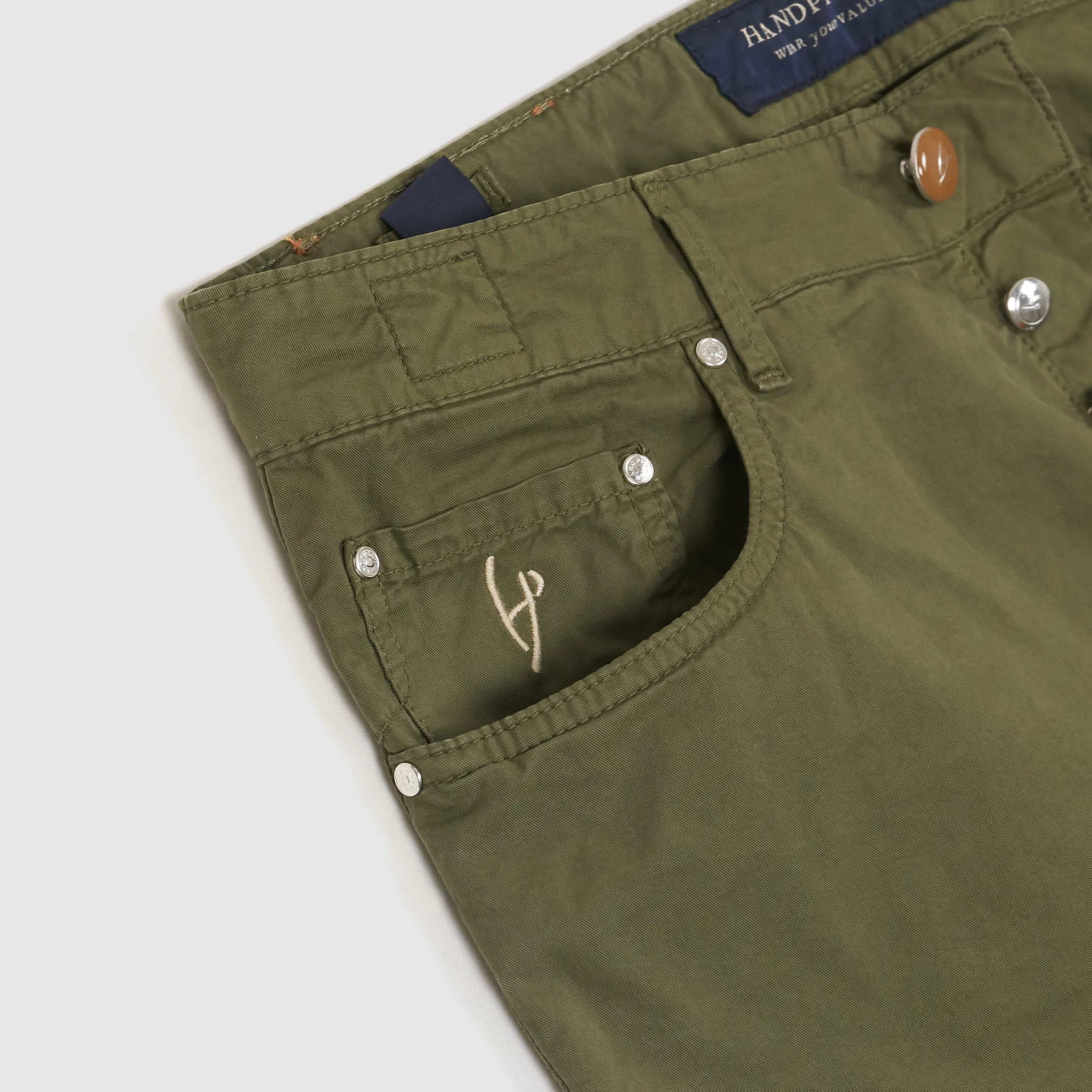 Handpicked Five Pocket Poplin Jeans