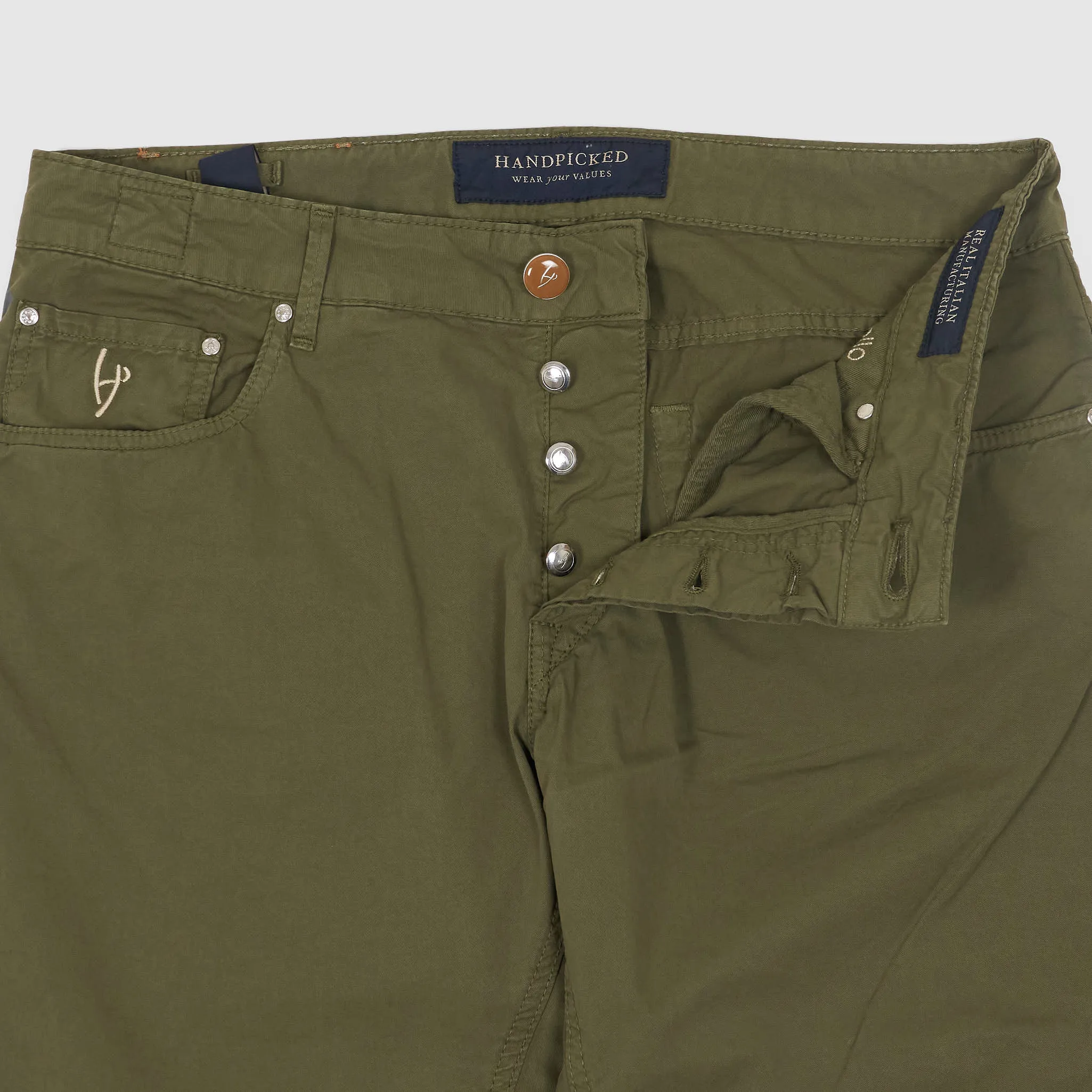 Handpicked Five Pocket Poplin Jeans