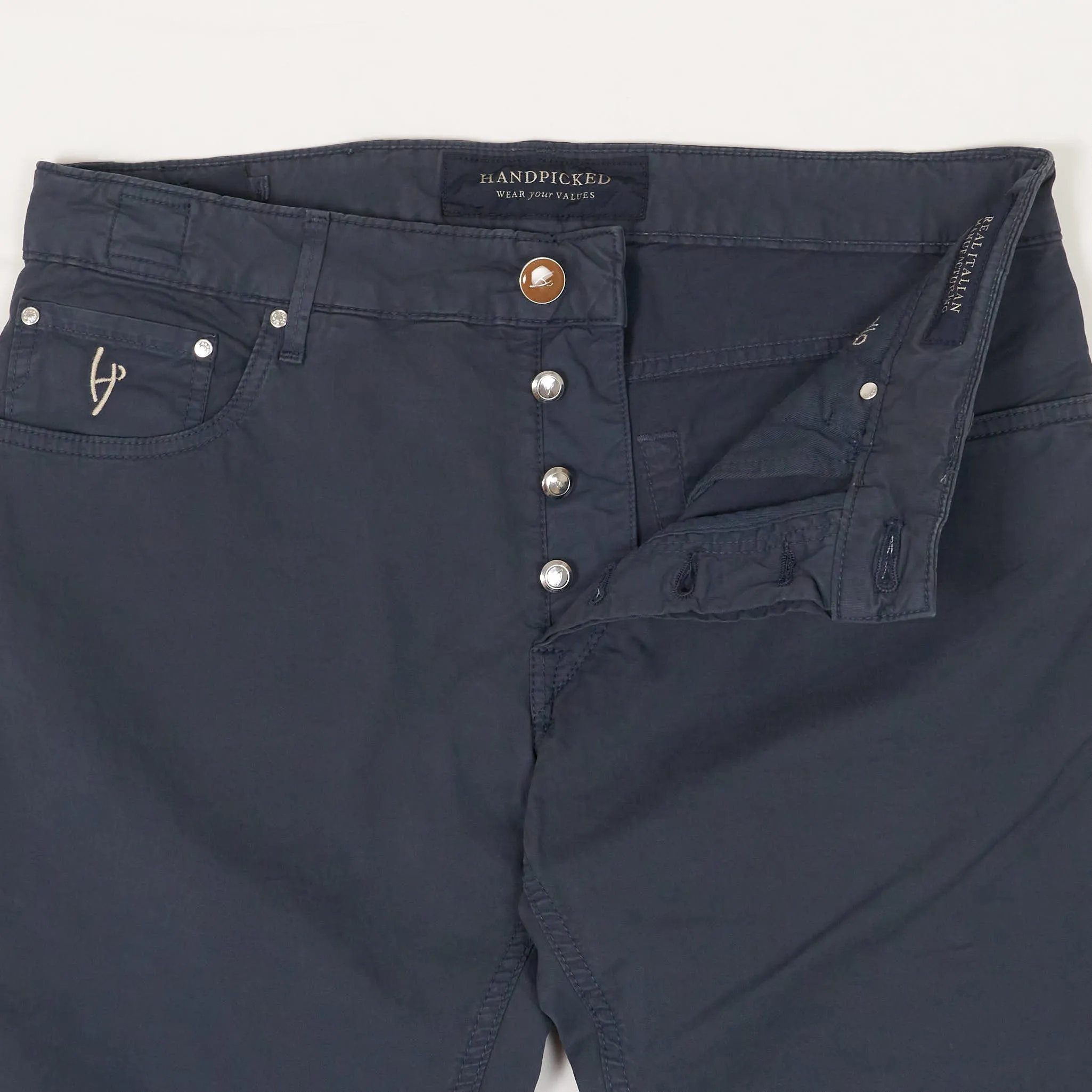 Handpicked Five Pocket Poplin Jeans