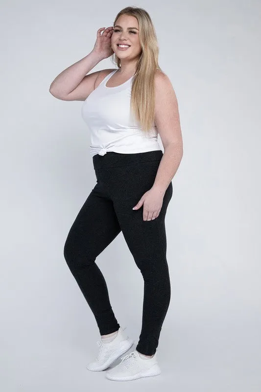 Hi Curvy Plus Size Women Everyday Leggings with Pockets