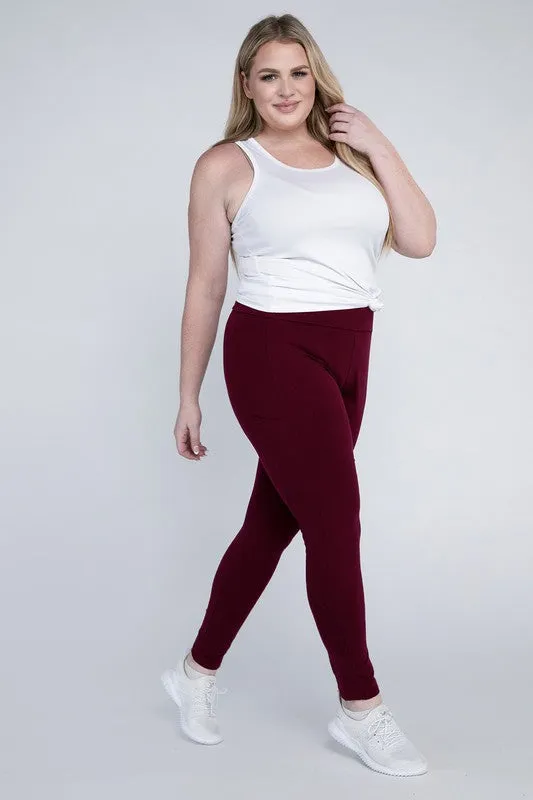 Hi Curvy Plus Size Women Everyday Leggings with Pockets