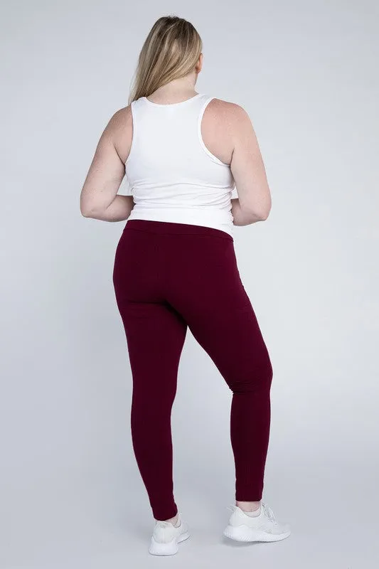 Hi Curvy Plus Size Women Everyday Leggings with Pockets