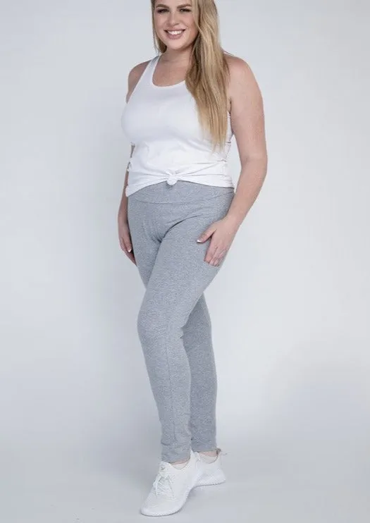 Hi Curvy Plus Size Women Everyday Leggings with Pockets