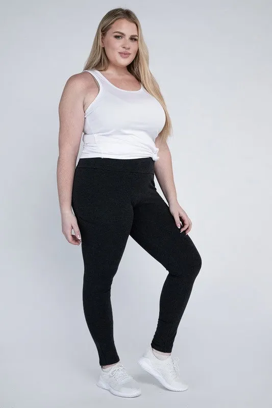 Hi Curvy Plus Size Women Everyday Leggings with Pockets