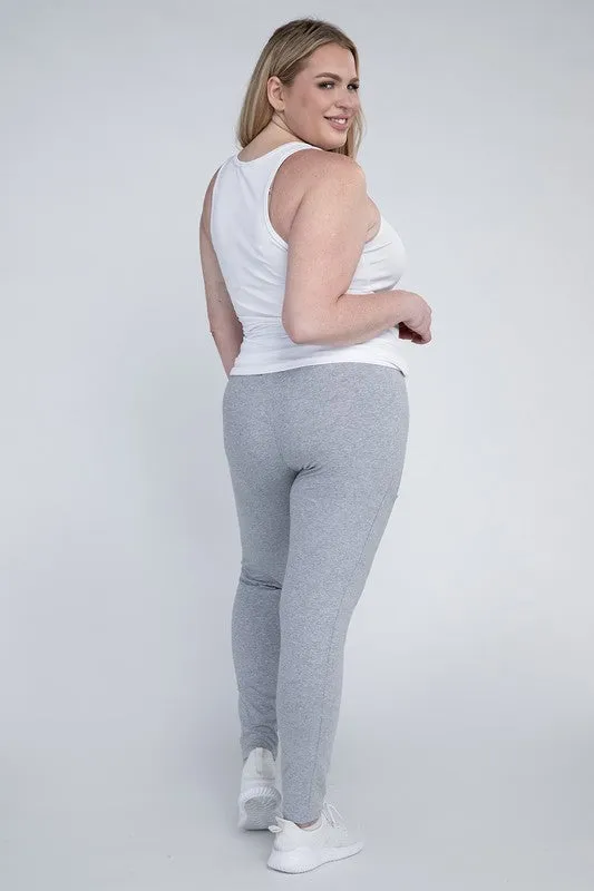 Hi Curvy Plus Size Women Everyday Leggings with Pockets