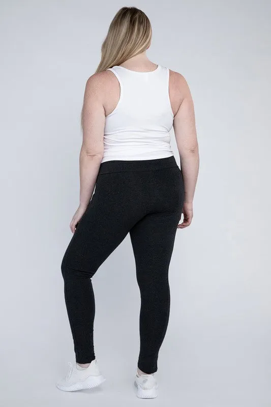 Hi Curvy Plus Size Women Everyday Leggings with Pockets