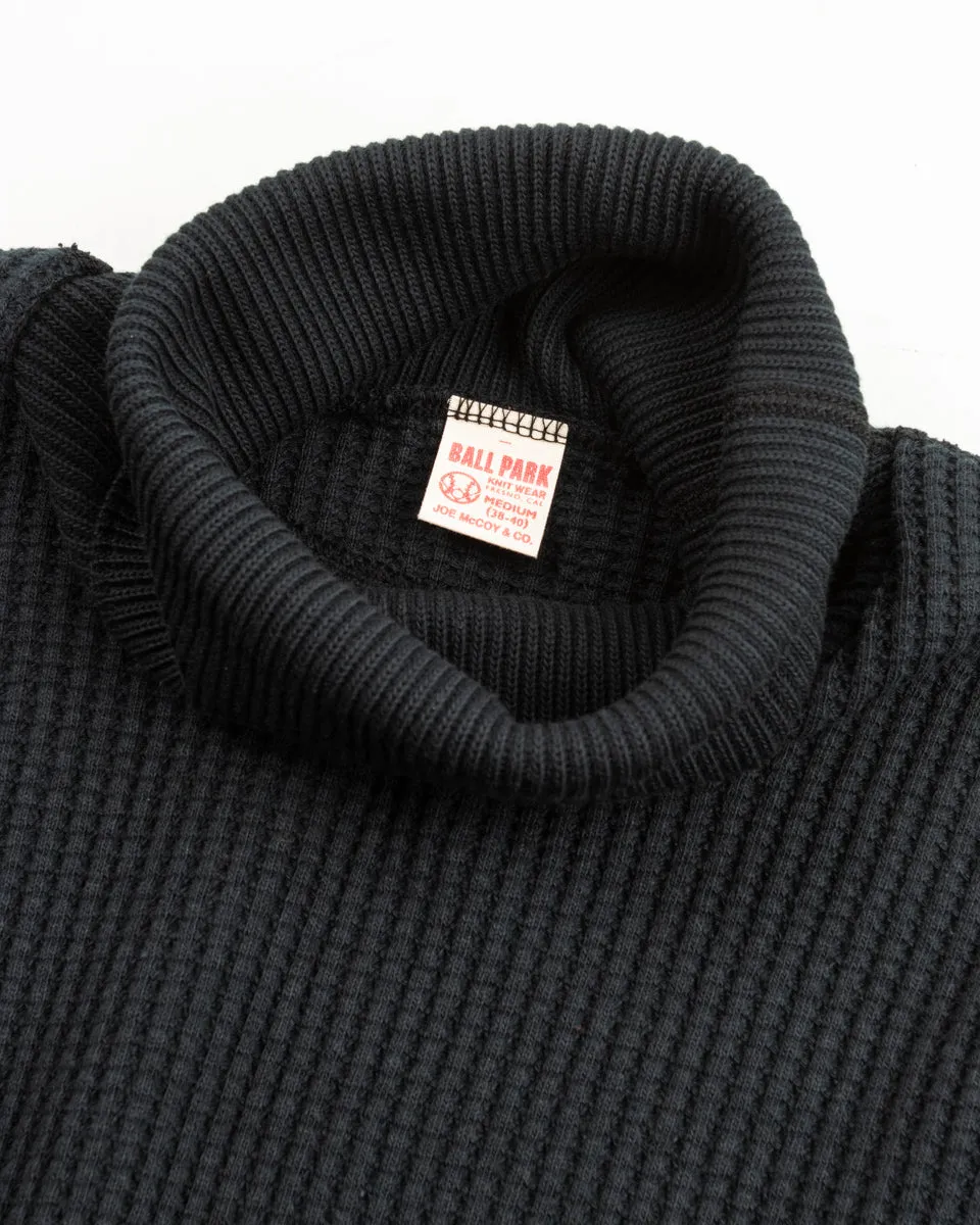High Neck Thermal Shirt - Navy