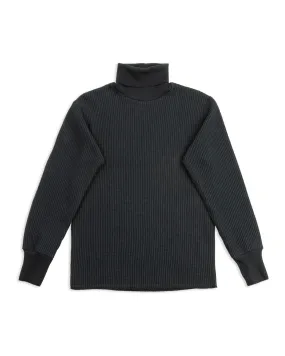 High Neck Thermal Shirt - Navy
