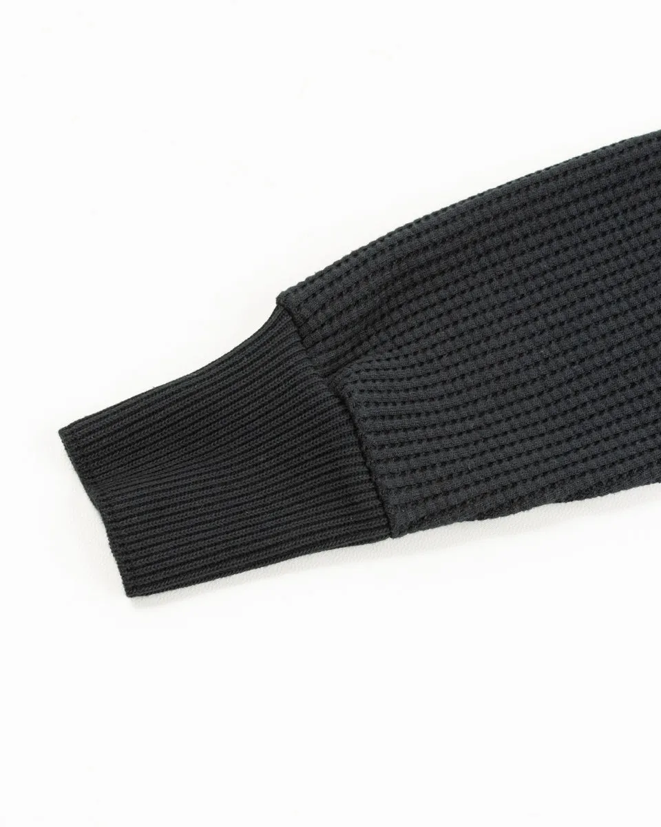 High Neck Thermal Shirt - Navy