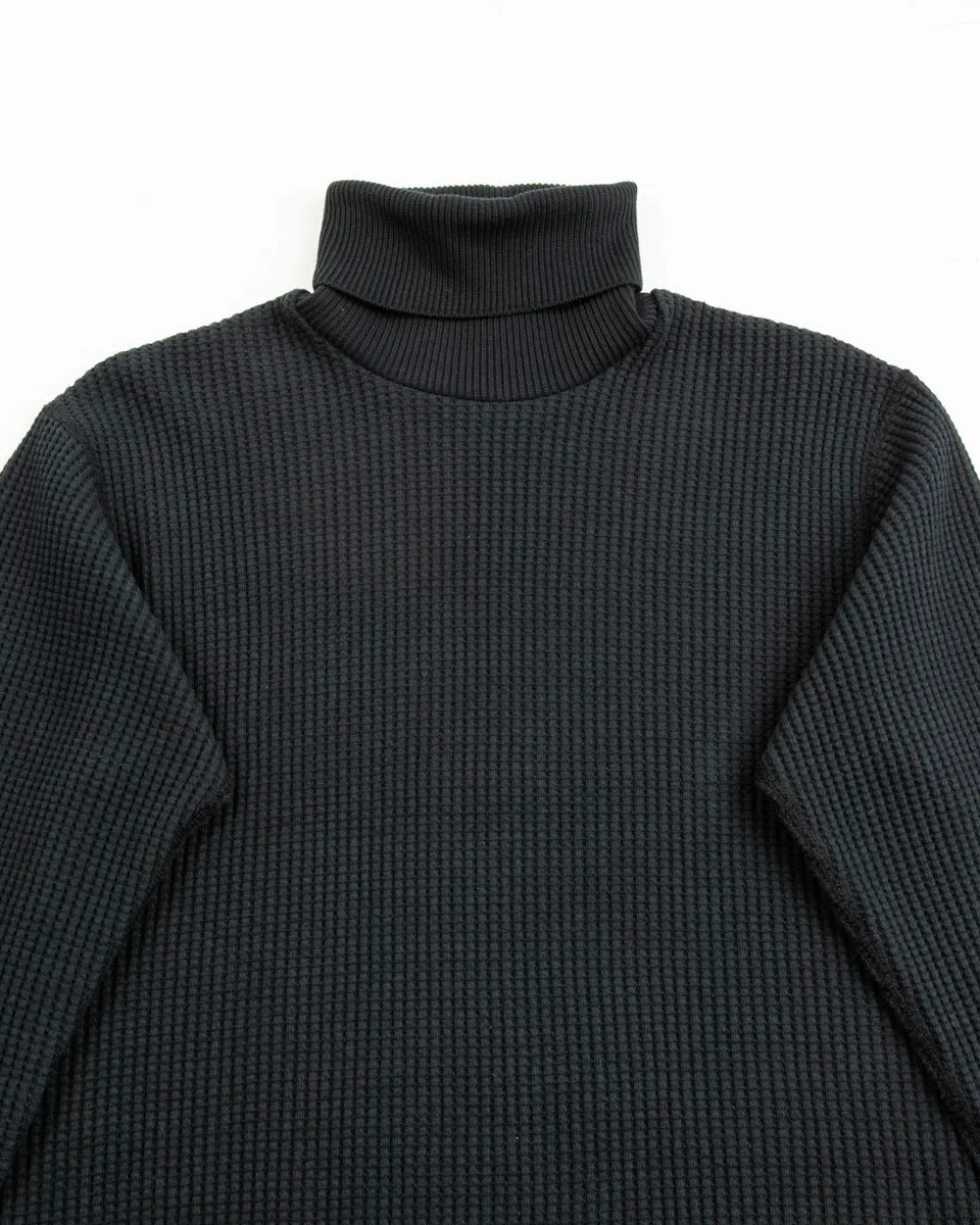 High Neck Thermal Shirt - Navy