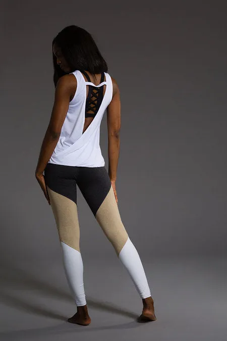 High Rise Track Legging - Taupe