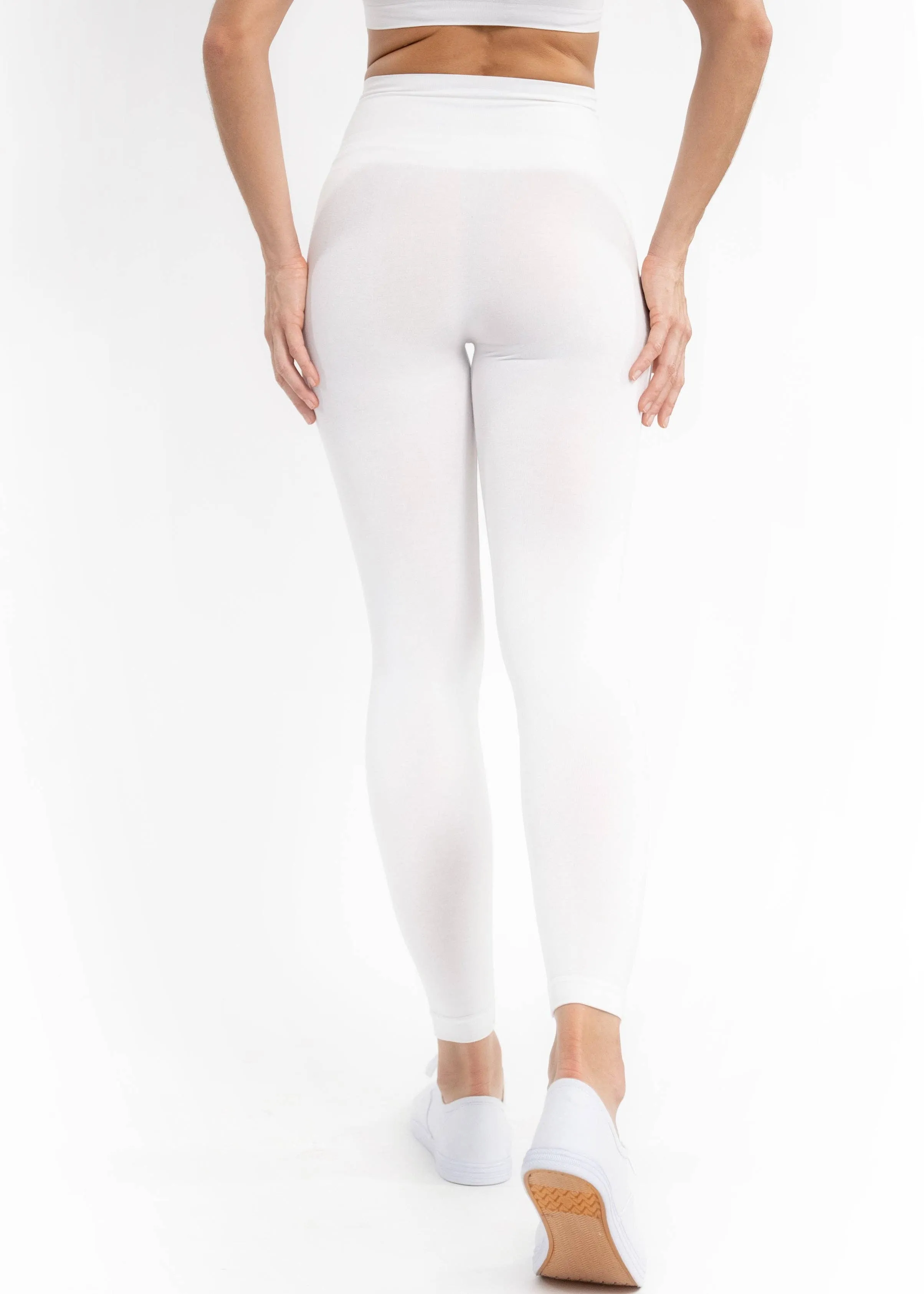 High-Waisted Leggings: EGGPLANT