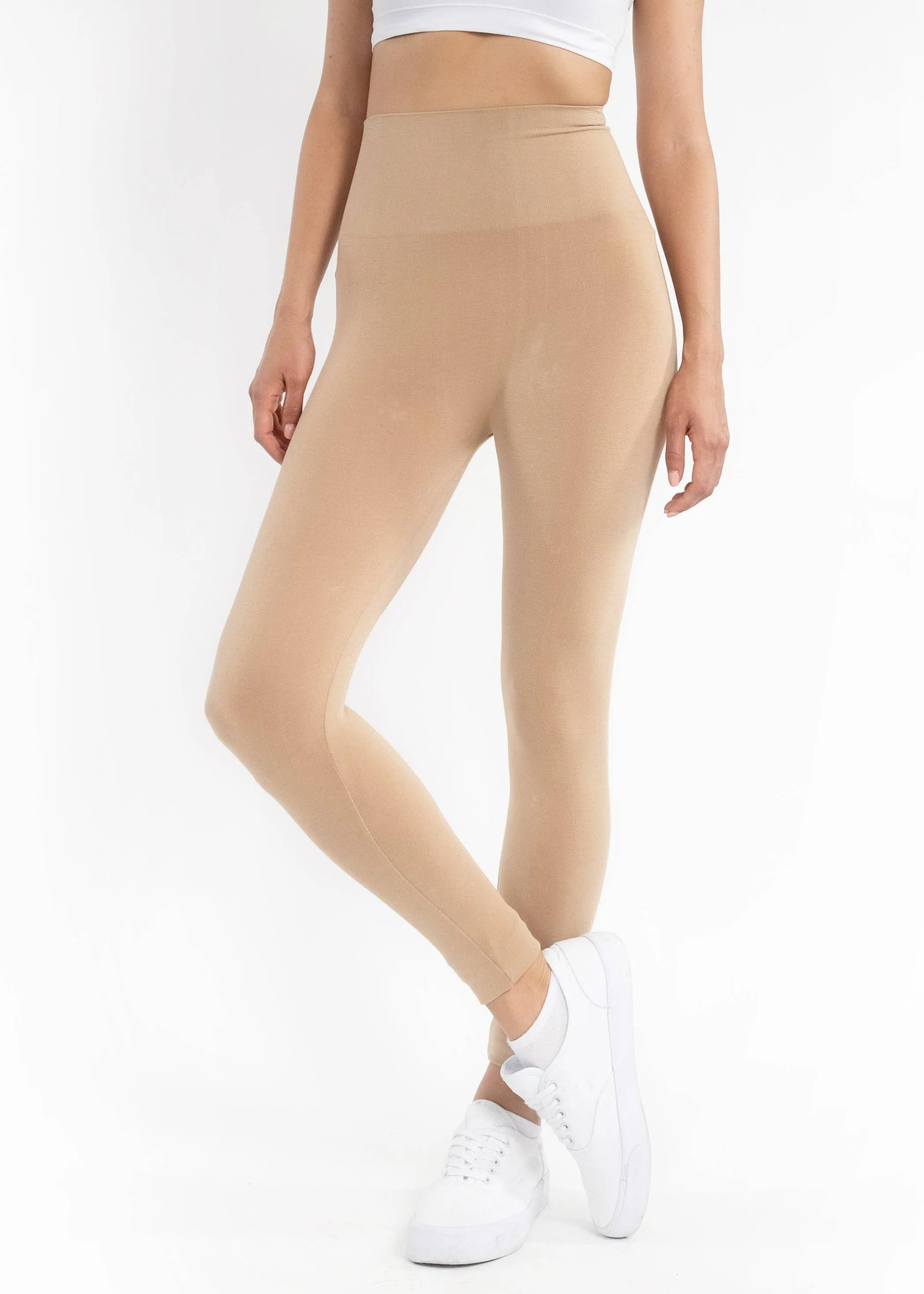 High-Waisted Leggings: EGGPLANT