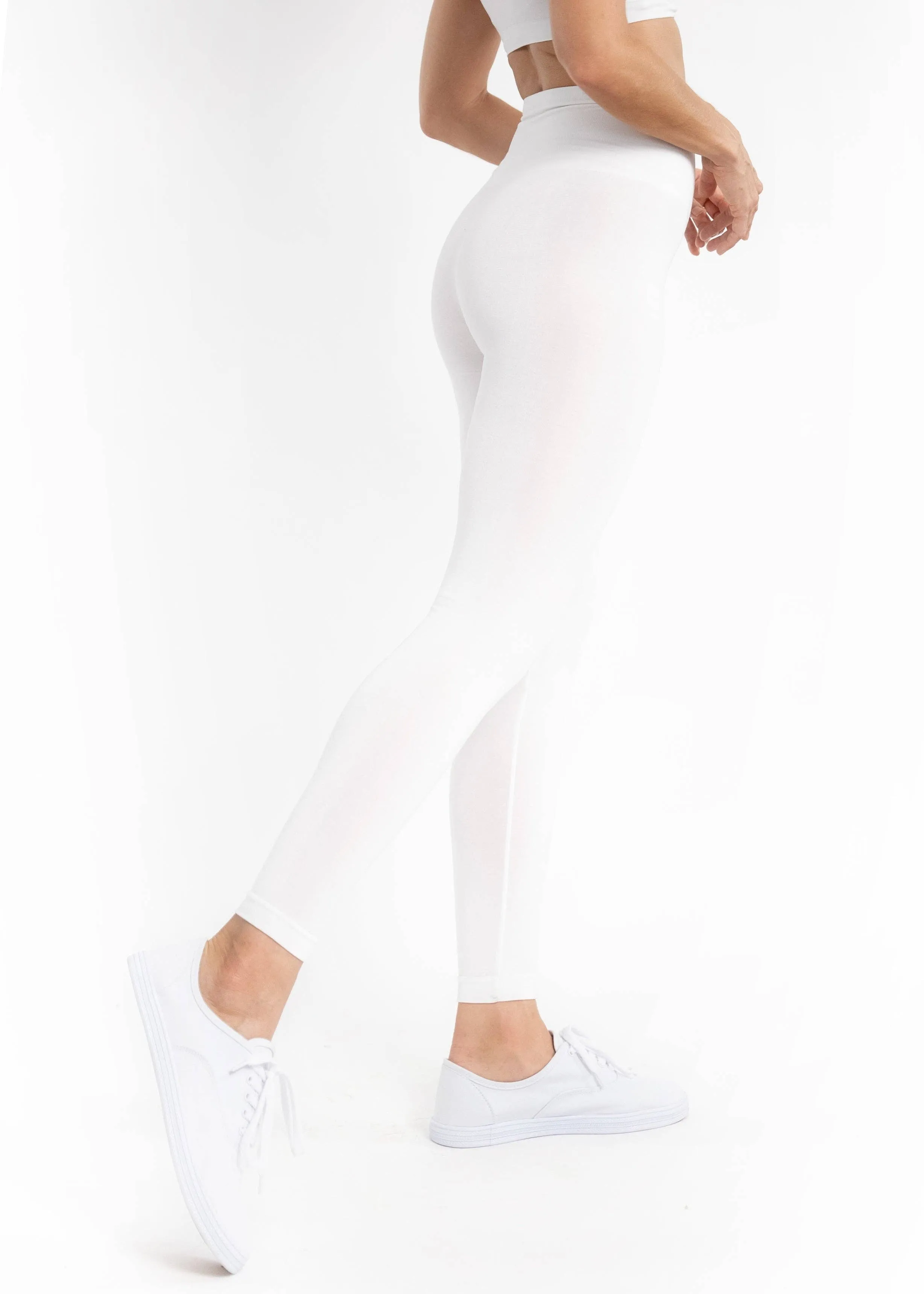 High-Waisted Leggings: EGGPLANT