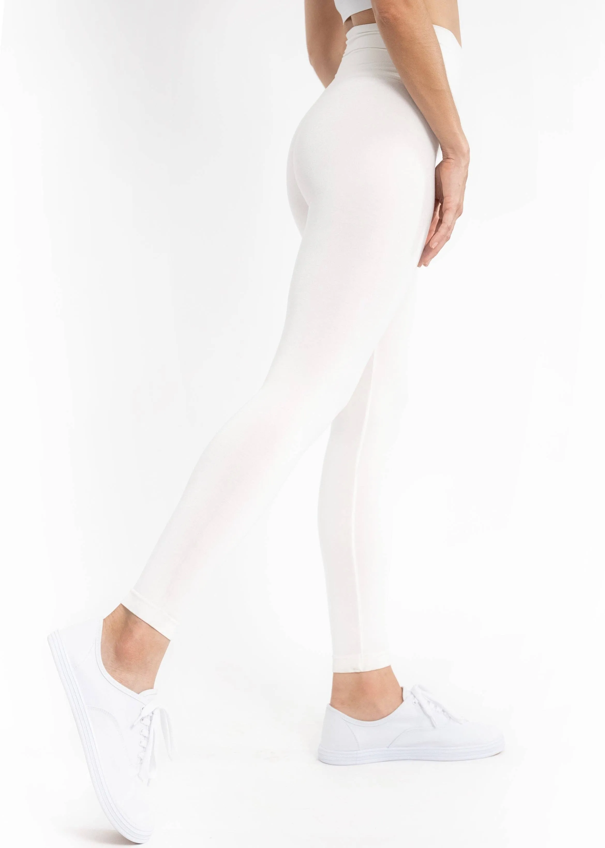 High-Waisted Leggings: EGGPLANT