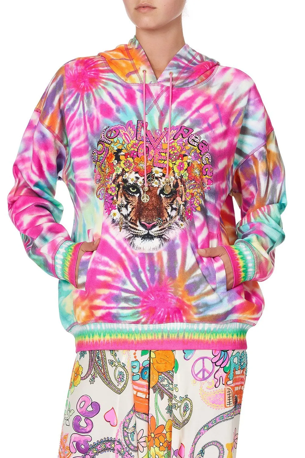 HOODIE WITH SIDE POCKETS LET THE SUN SHINE