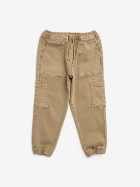 HOP Kids Taupe Relaxed - Fit Mid - Rise Jeans