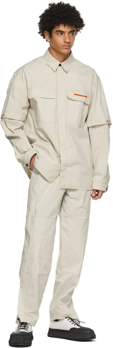 Jil Sander Taupe Gabardine Trousers