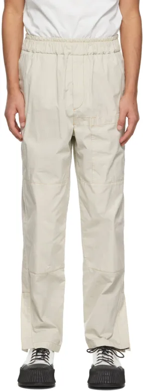 Jil Sander Taupe Gabardine Trousers